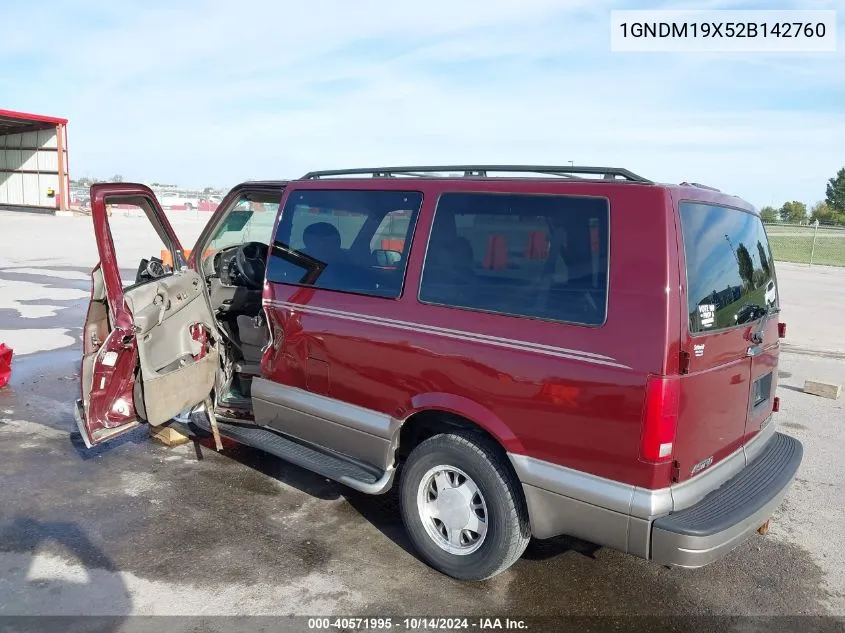 2002 Chevrolet Astro Ls VIN: 1GNDM19X52B142760 Lot: 40571995