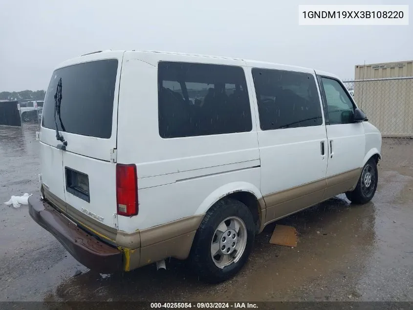 2003 Chevrolet Astro VIN: 1GNDM19XX3B108220 Lot: 40255054