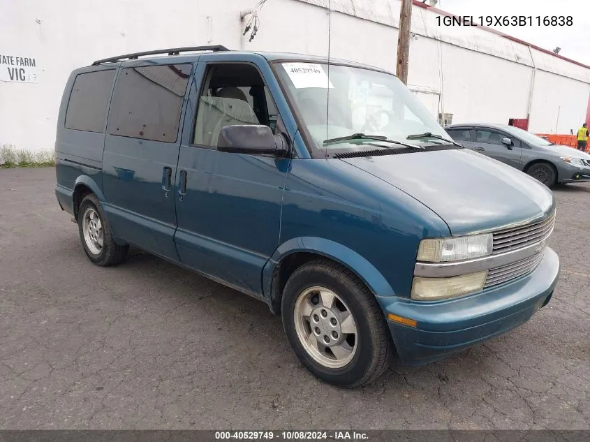 2003 Chevrolet Astro VIN: 1GNEL19X63B116838 Lot: 40529749