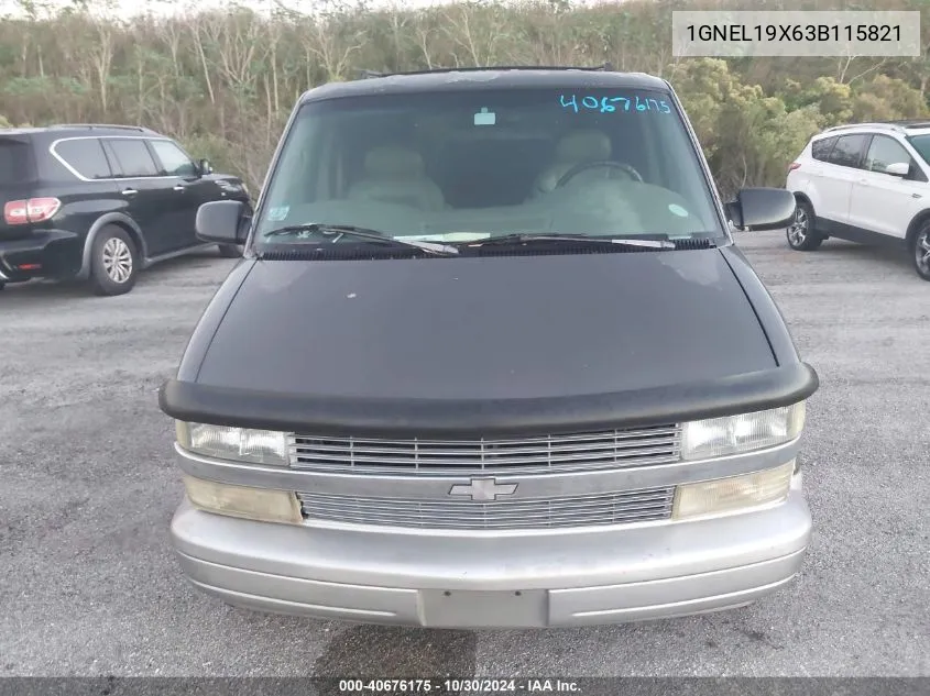 2003 Chevrolet Astro Ls VIN: 1GNEL19X63B115821 Lot: 40676175