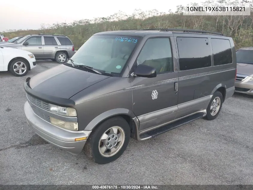 2003 Chevrolet Astro Ls VIN: 1GNEL19X63B115821 Lot: 40676175