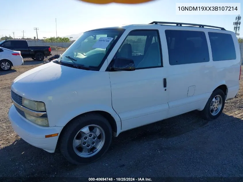 2003 Chevrolet Astro VIN: 1GNDM19XX3B107214 Lot: 40694748