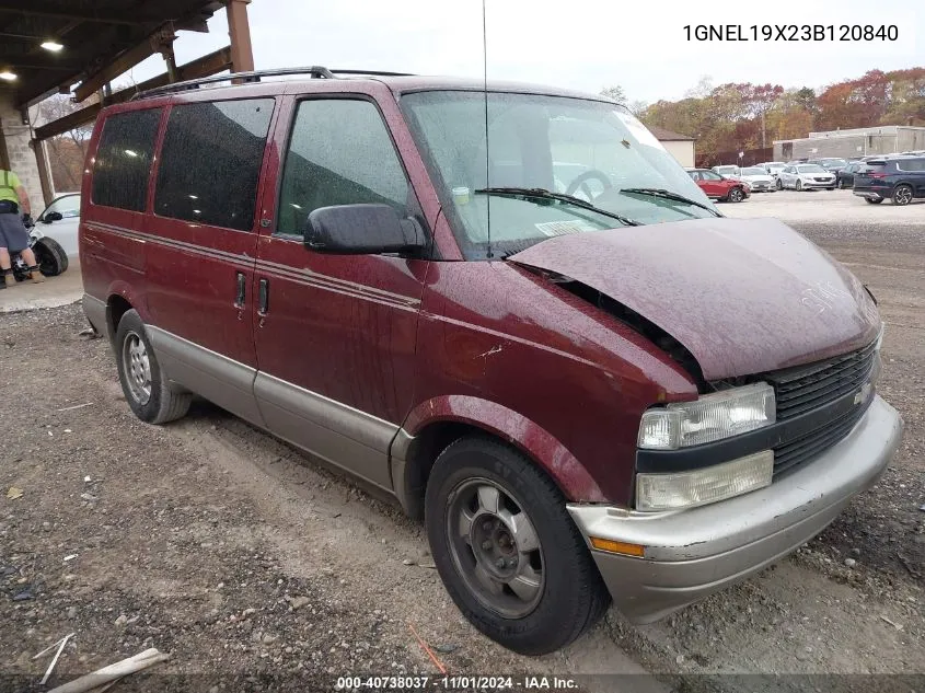 2003 Chevrolet Astro Ls VIN: 1GNEL19X23B120840 Lot: 40738037