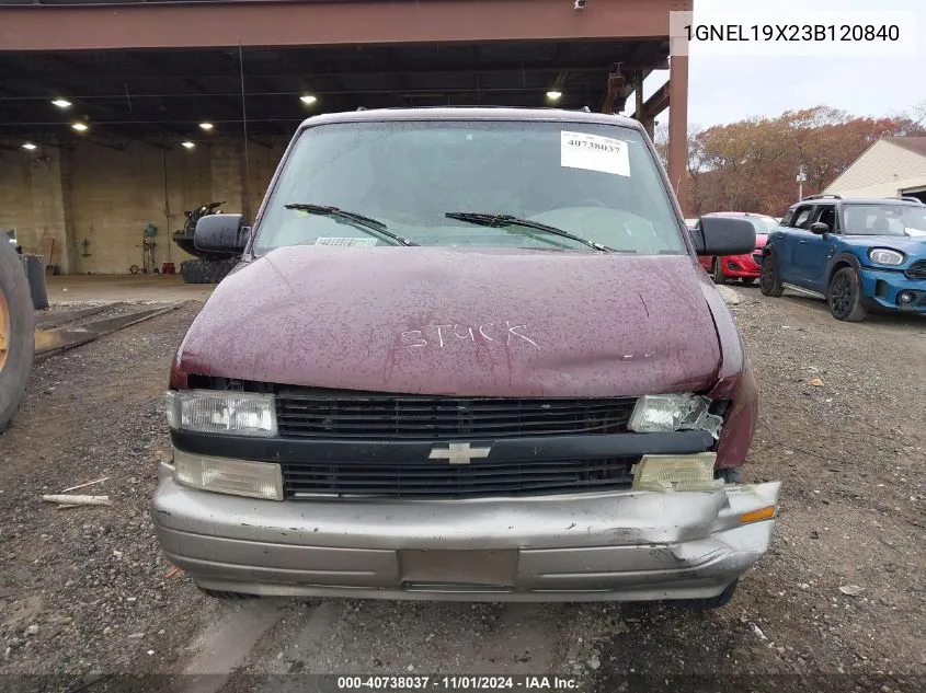 2003 Chevrolet Astro Ls VIN: 1GNEL19X23B120840 Lot: 40738037