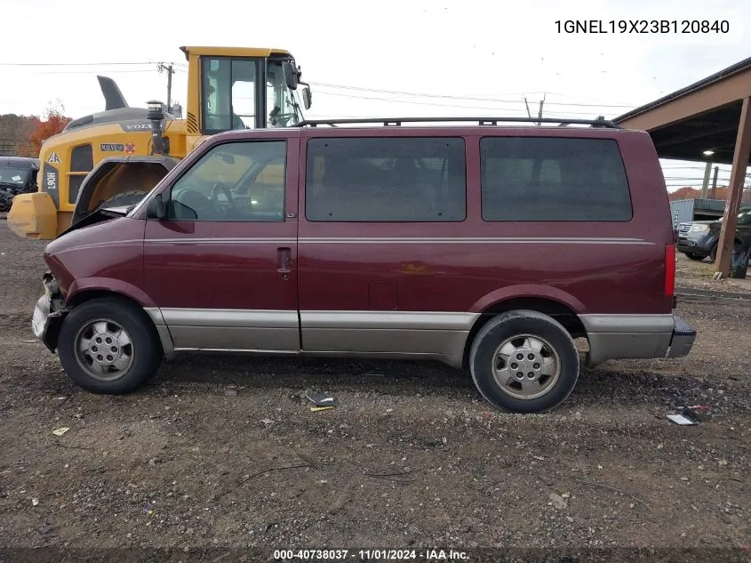 2003 Chevrolet Astro Ls VIN: 1GNEL19X23B120840 Lot: 40738037