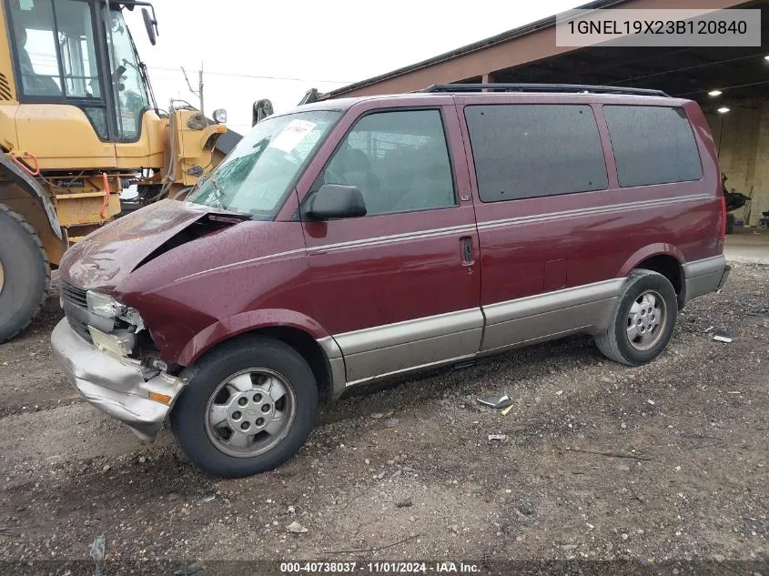 2003 Chevrolet Astro Ls VIN: 1GNEL19X23B120840 Lot: 40738037