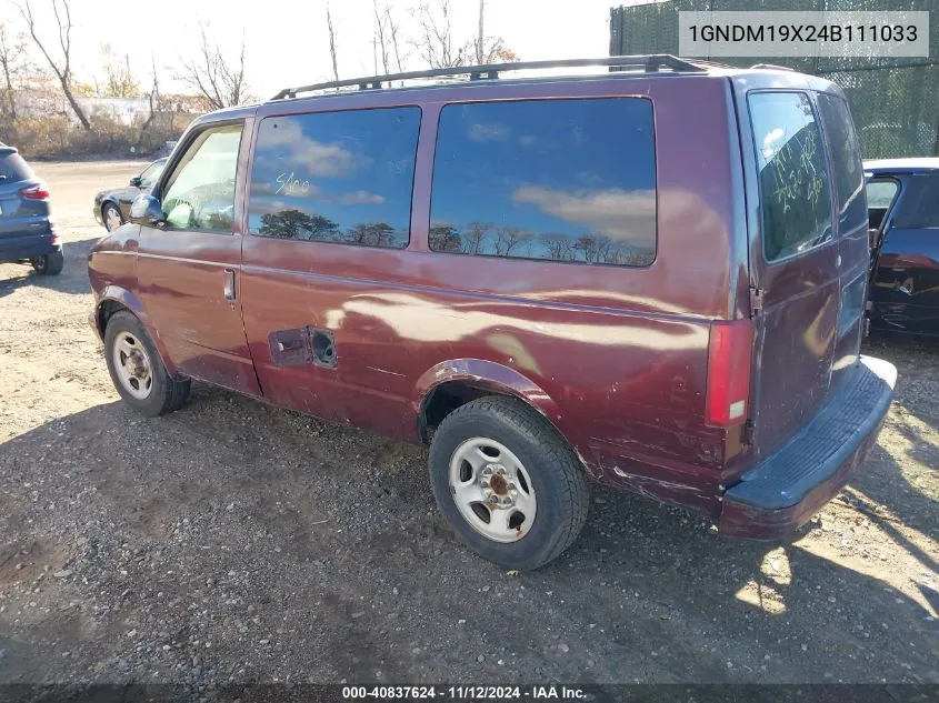 2004 Chevrolet Astro VIN: 1GNDM19X24B111033 Lot: 40837624