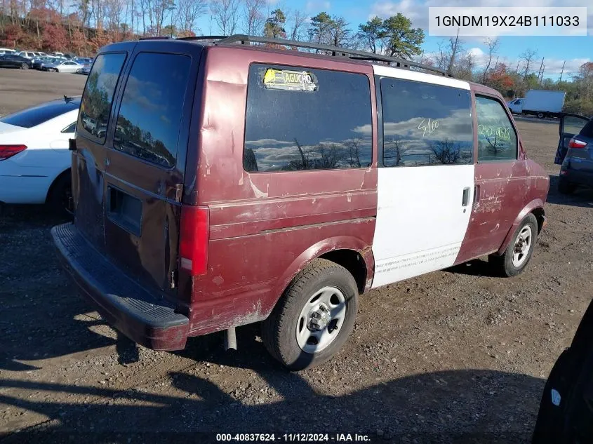 2004 Chevrolet Astro VIN: 1GNDM19X24B111033 Lot: 40837624