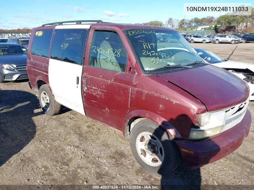 2004 Chevrolet Astro VIN: 1GNDM19X24B111033 Lot: 40837624