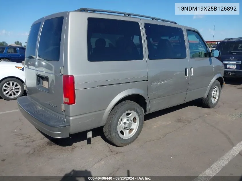 2005 Chevrolet Astro VIN: 1GNDM19X25B126892 Lot: 40406440