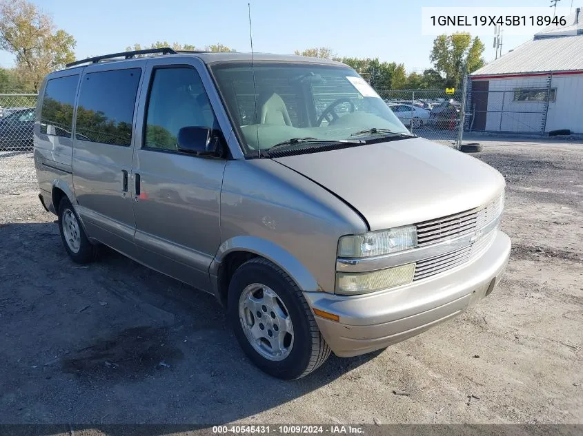 2005 Chevrolet Astro VIN: 1GNEL19X45B118946 Lot: 40545431