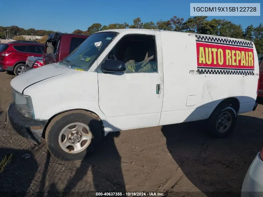 2005 Chevrolet Astro VIN: 1GCDM19X15B122728 Lot: 40637355