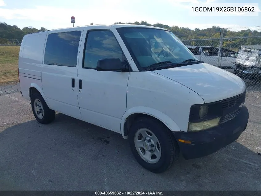 2005 Chevrolet Astro VIN: 1GCDM19X25B106862 Lot: 40659832