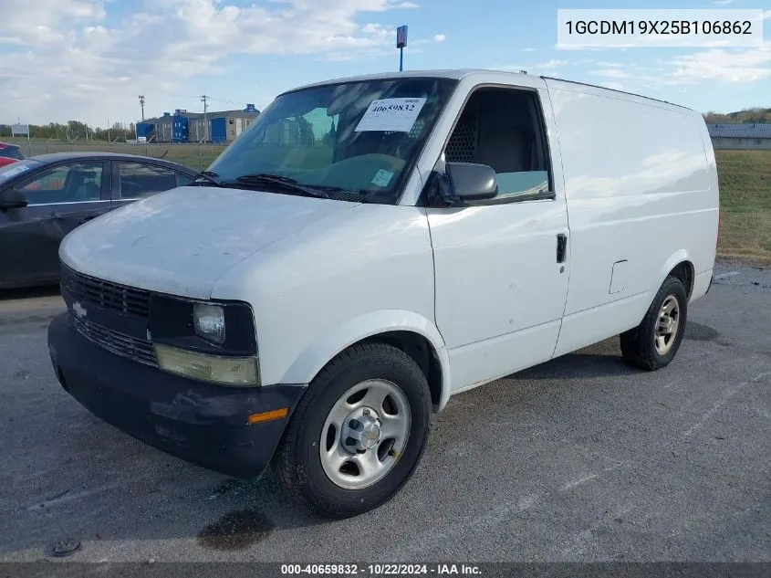 2005 Chevrolet Astro VIN: 1GCDM19X25B106862 Lot: 40659832