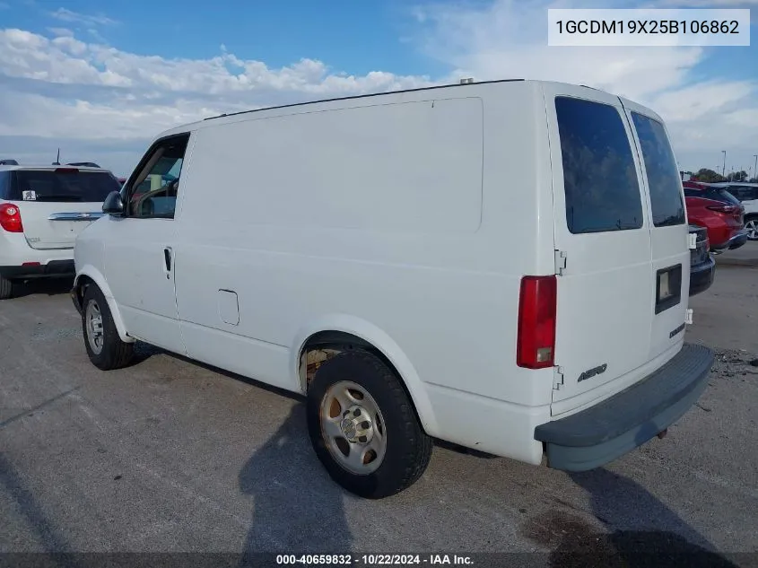 2005 Chevrolet Astro VIN: 1GCDM19X25B106862 Lot: 40659832