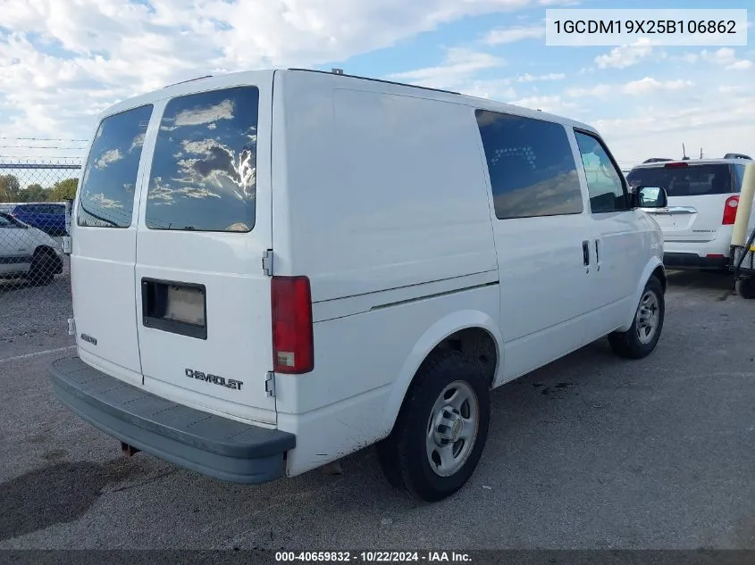 2005 Chevrolet Astro VIN: 1GCDM19X25B106862 Lot: 40659832