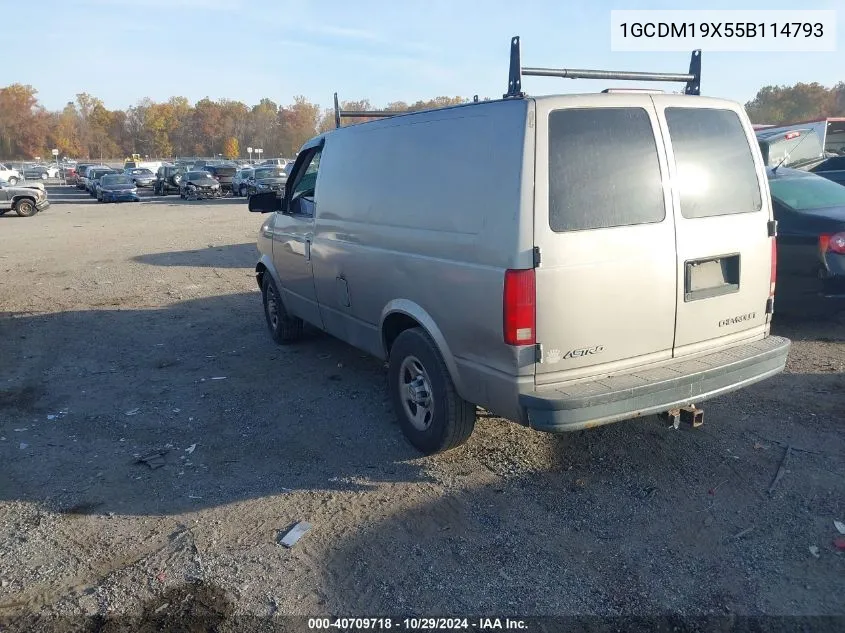 2005 Chevrolet Astro VIN: 1GCDM19X55B114793 Lot: 40709718