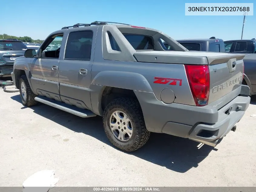 2002 Chevrolet Avalanche 1500 VIN: 3GNEK13TX2G207688 Lot: 40296918