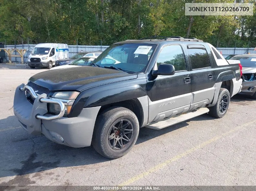 2002 Chevrolet Avalanche 1500 VIN: 3GNEK13T12G266709 Lot: 40331015