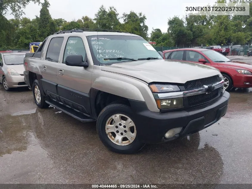 2002 Chevrolet Avalanche 1500 VIN: 3GNEK13T22G257338 Lot: 40444465