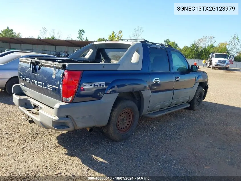 2002 Chevrolet Avalanche 1500 VIN: 3GNEC13TX2G123979 Lot: 40530513