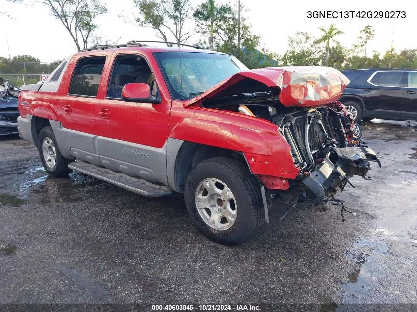 2002 Chevrolet Avalanche C1500 VIN: 3GNEC13T42G290273 Lot: 40603845