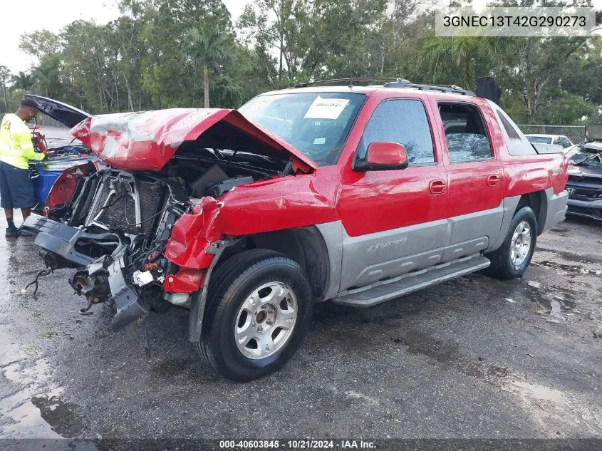 2002 Chevrolet Avalanche C1500 VIN: 3GNEC13T42G290273 Lot: 40603845