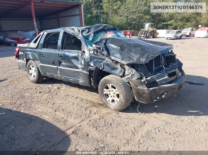 2002 Chevrolet Avalanche 1500 VIN: 3GNEK13T92G146379 Lot: 40604650