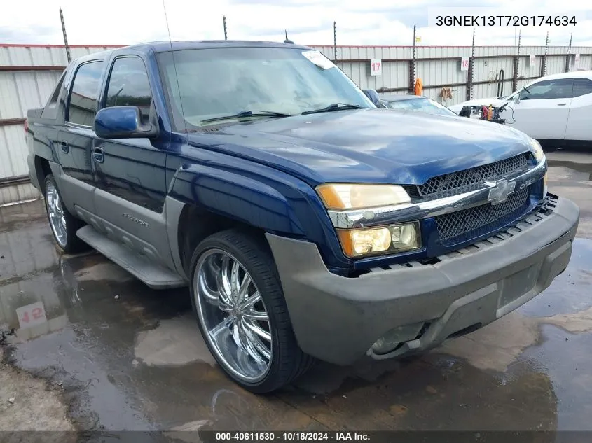 2002 Chevrolet Avalanche 1500 VIN: 3GNEK13T72G174634 Lot: 40611530