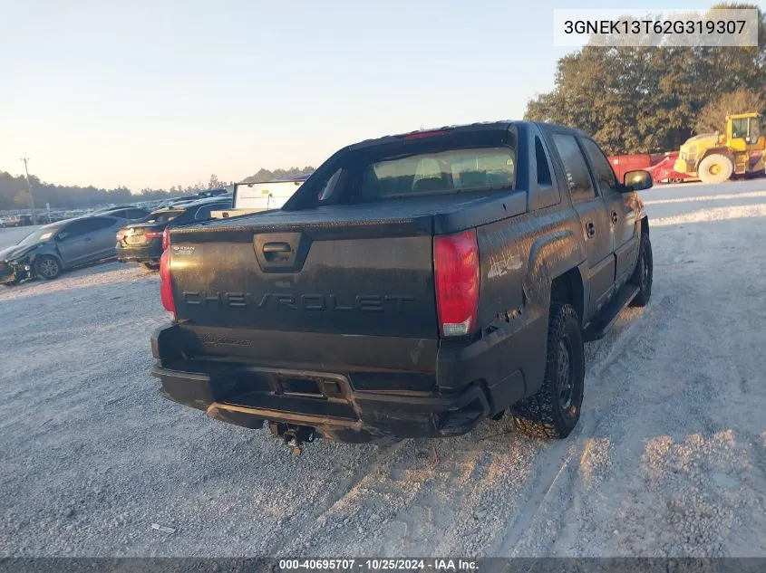 2002 Chevrolet Avalanche 1500 K1500 VIN: 3GNEK13T62G319307 Lot: 40695707