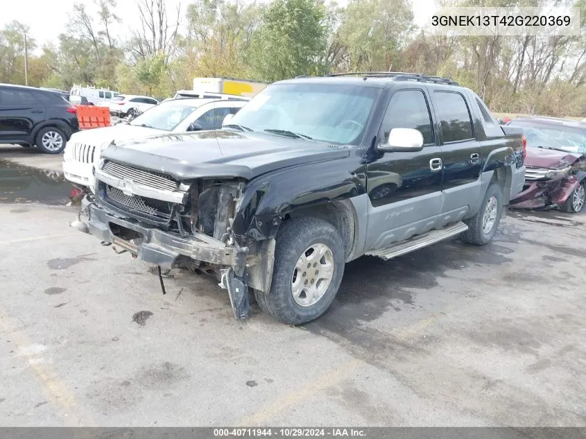 2002 Chevrolet Avalanche 1500 VIN: 3GNEK13T42G220369 Lot: 40711944