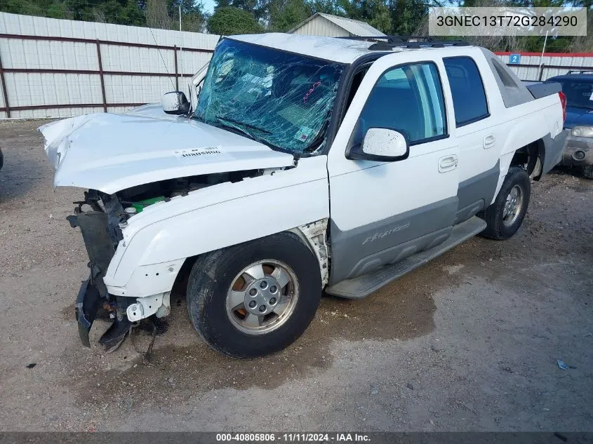 2002 Chevrolet Avalanche 1500 VIN: 3GNEC13T72G284290 Lot: 40805806