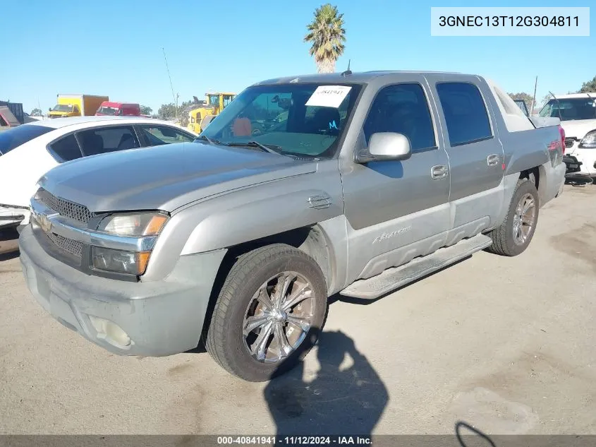 2002 Chevrolet Avalanche 1500 VIN: 3GNEC13T12G304811 Lot: 40841941