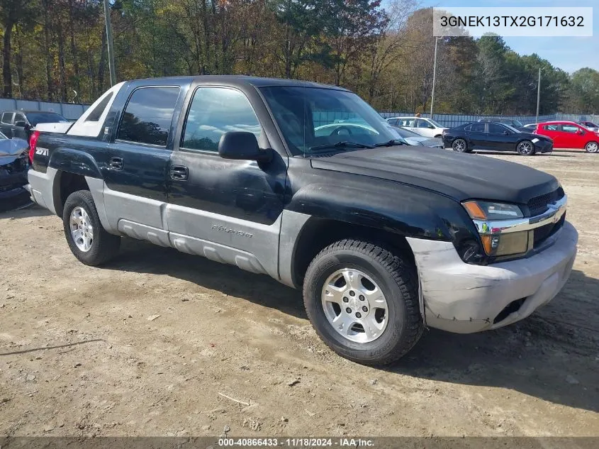 2002 Chevrolet Avalanche 1500 VIN: 3GNEK13TX2G171632 Lot: 40866433