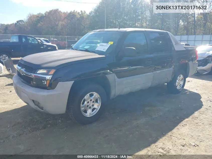 2002 Chevrolet Avalanche 1500 VIN: 3GNEK13TX2G171632 Lot: 40866433