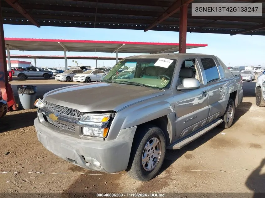 2002 Chevrolet Avalanche 1500 VIN: 3GNEK13T42G133247 Lot: 40896269