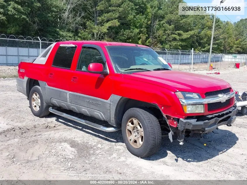 2003 Chevrolet Avalanche 1500 VIN: 3GNEK13T73G166938 Lot: 40208980