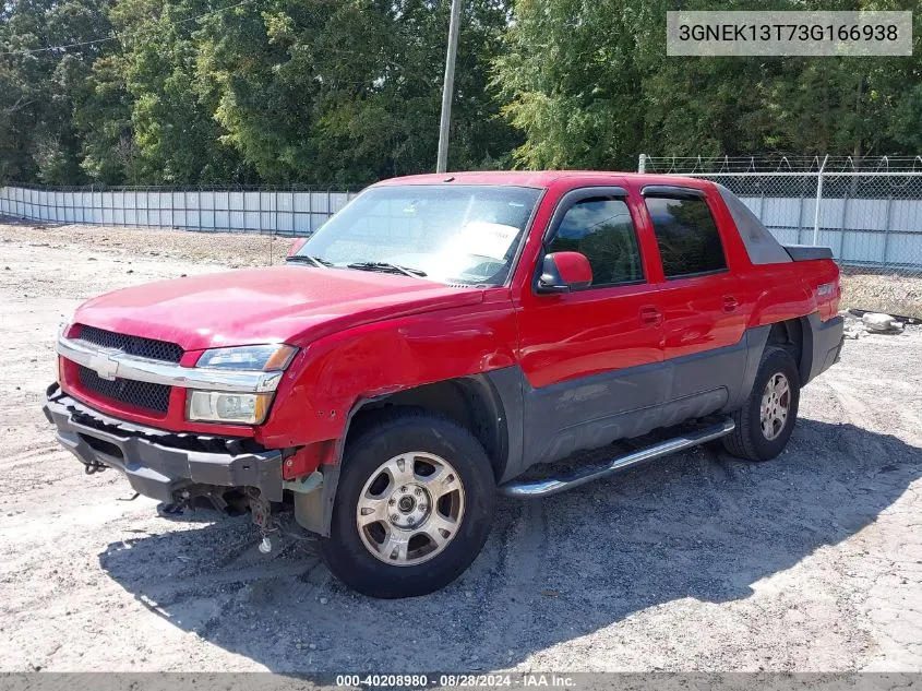 2003 Chevrolet Avalanche 1500 VIN: 3GNEK13T73G166938 Lot: 40208980