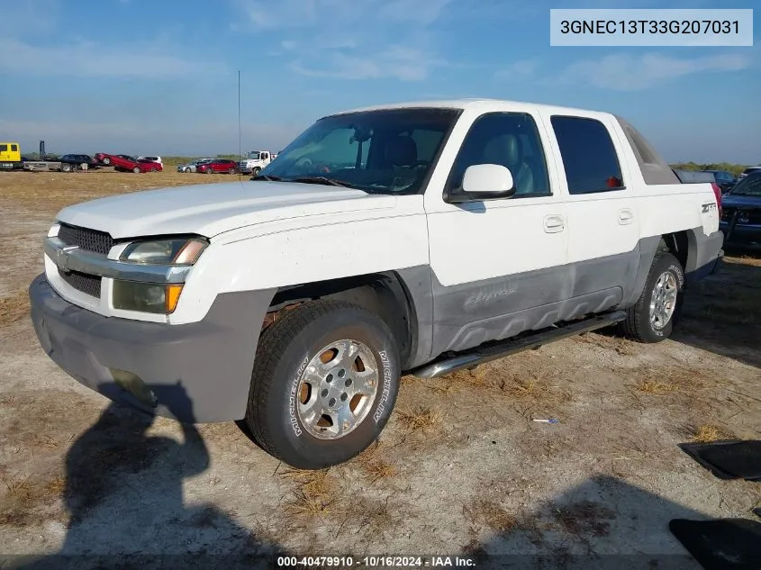 2003 Chevrolet Avalanche 1500 VIN: 3GNEC13T33G207031 Lot: 40479910