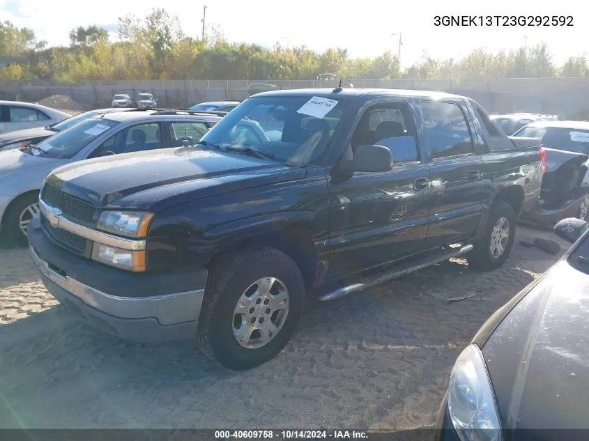 2003 Chevrolet Avalanche 1500 VIN: 3GNEK13T23G292592 Lot: 40609758