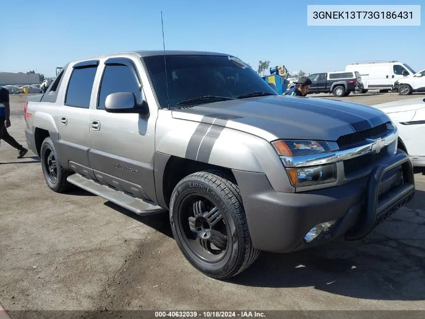 2003 Chevrolet Avalanche 1500 VIN: 3GNEK13T73G186431 Lot: 40632039