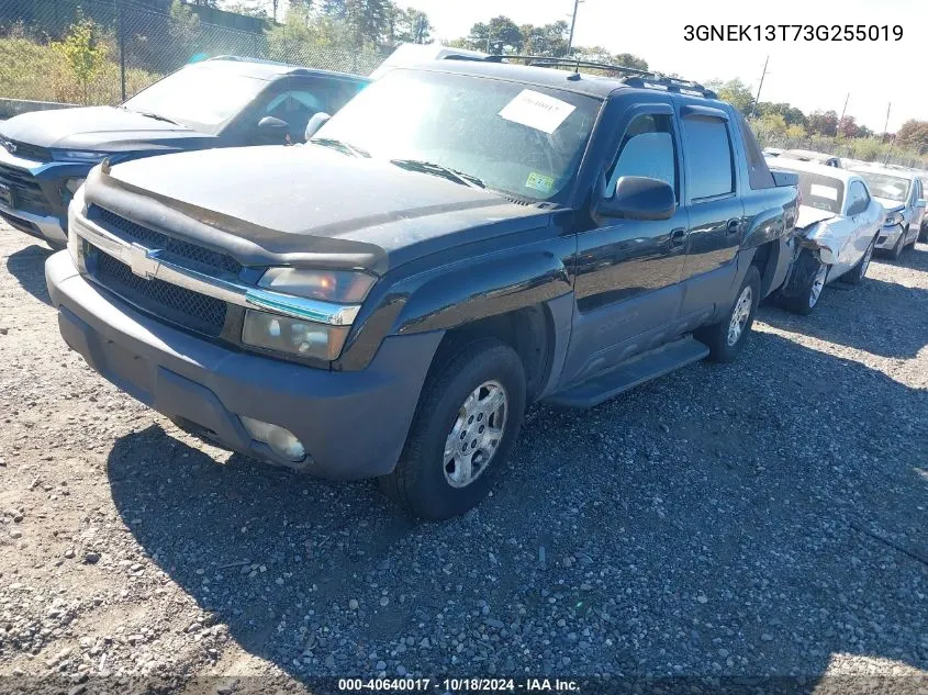 2003 Chevrolet Avalanche 1500 VIN: 3GNEK13T73G255019 Lot: 40640017