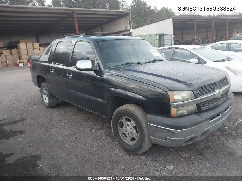 2003 Chevrolet Avalanche 1500 VIN: 3GNEC13T53G338624 Lot: 40650523