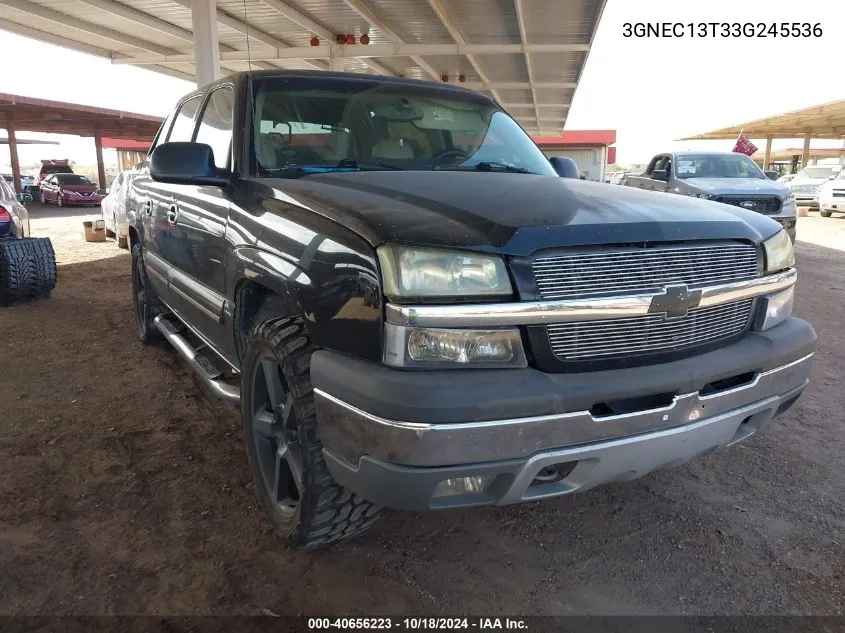 2003 Chevrolet Avalanche 1500 VIN: 3GNEC13T33G245536 Lot: 40656223