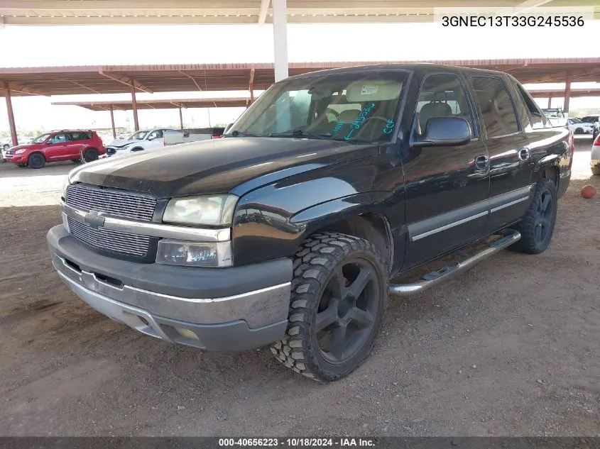 2003 Chevrolet Avalanche 1500 VIN: 3GNEC13T33G245536 Lot: 40656223