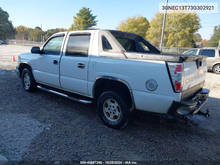 2003 Chevrolet Avalanche 1500 VIN: 3GNEC13T73G302921 Lot: 40697248