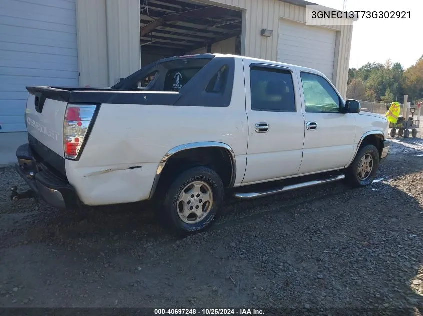 2003 Chevrolet Avalanche 1500 VIN: 3GNEC13T73G302921 Lot: 40697248