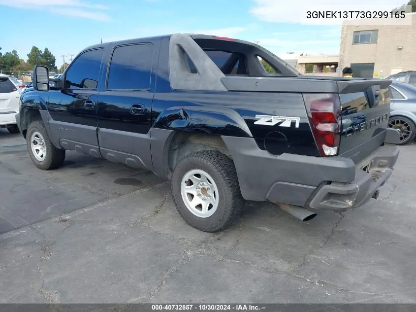 2003 Chevrolet Avalanche 1500 VIN: 3GNEK13T73G299165 Lot: 40732857