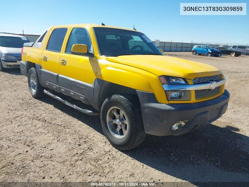 2003 Chevrolet Avalanche 1500 VIN: 3GNEC13T83G309859 Lot: 40742372