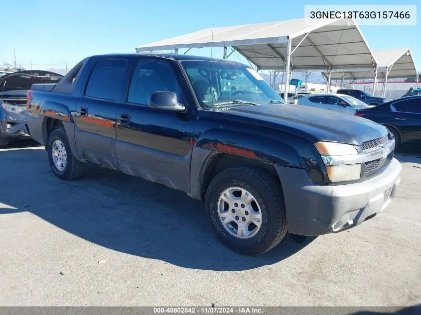 2003 Chevrolet Avalanche 1500 VIN: 3GNEC13T63G157466 Lot: 40802842